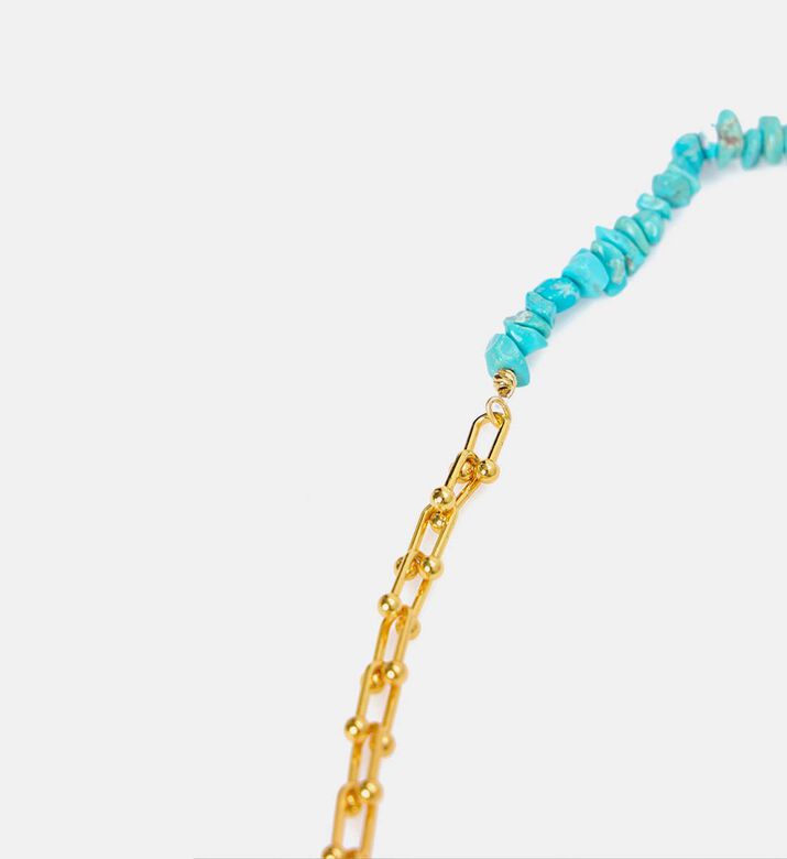 Precious Stones Long Turquoise Necklace