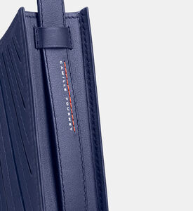 Camille Fournet Balancier Calf Leather Pleated Handbag, Indigo, Packshot View