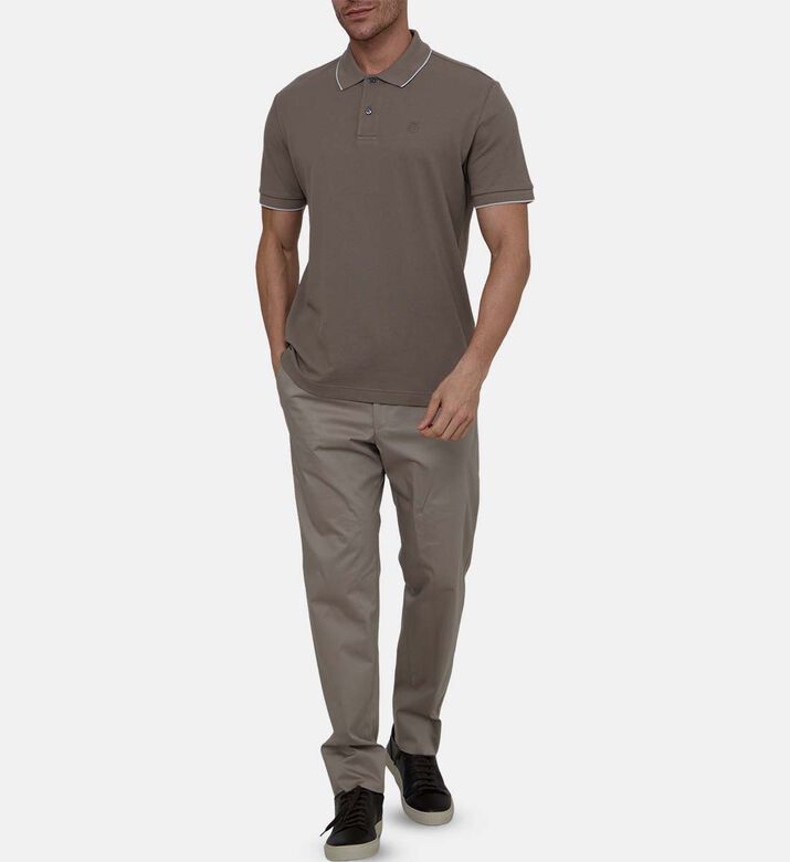 Short Sleeve Branded Pique Polo