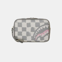 Checkered Pattern Toiletry Bag