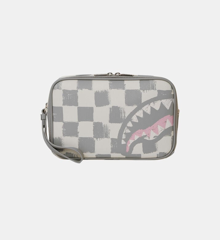 Checkered Pattern Toiletry Bag