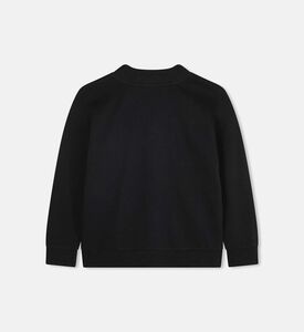 Cotton V-neck Interlock Cardigan