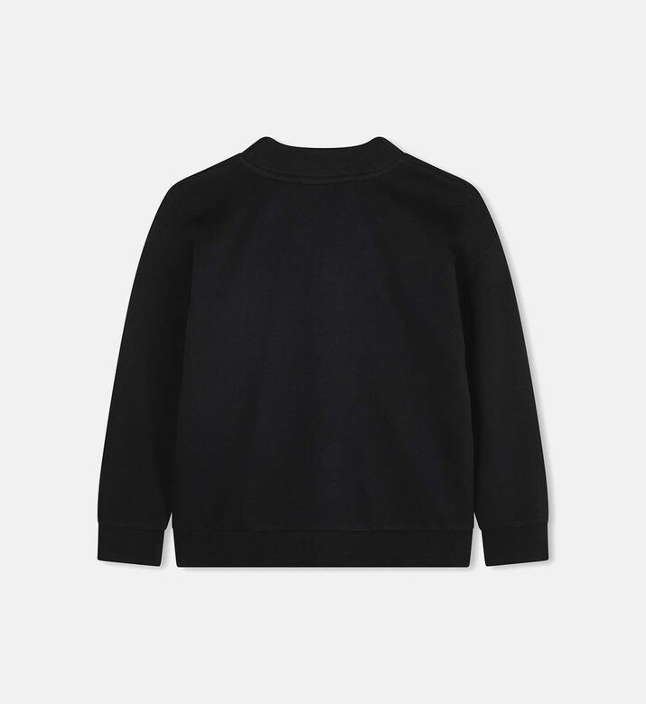 Cotton V-neck Interlock Cardigan