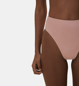 بيكيني بخصر عالٍ باللون الوردي