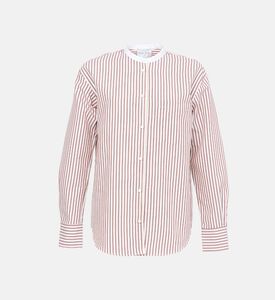 قميص أوكسفورد مخطط من مزيج قطن