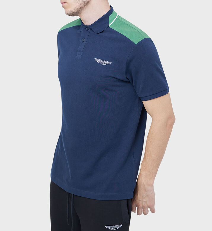 Cotton Colour Block Design Polo Shirt