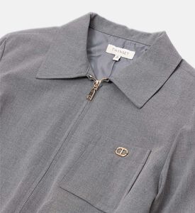 جاكيت قصير بأكمام طويلة ومنفوخة