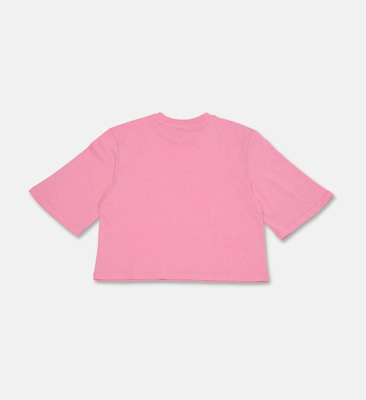 M S G M Short-sleeve Cropped T-shirt, Pink, 6y, Packshot View
