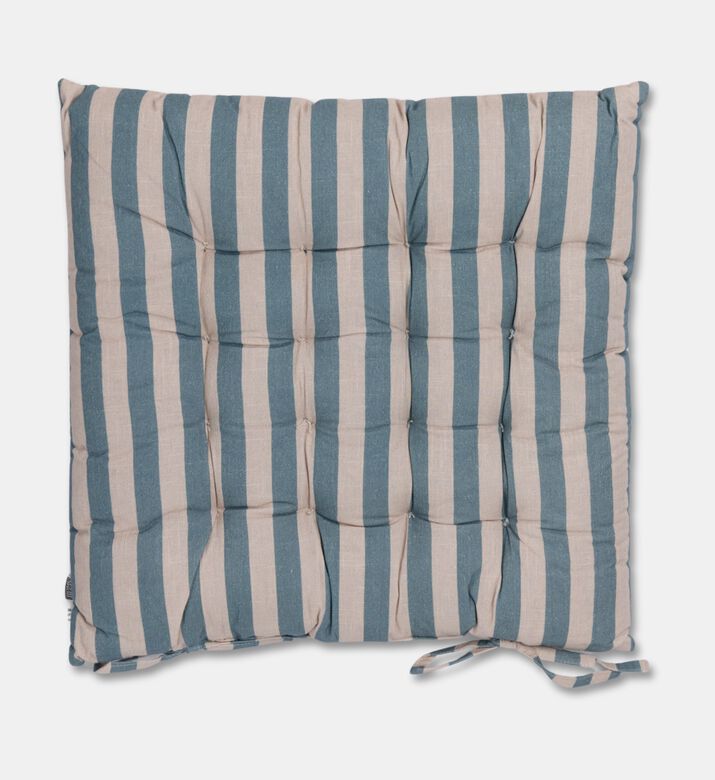 Home Deco and More Linea Cotton Two-ties Chair Pad, Packshot View