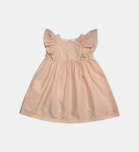 فستان بلا أكمام بحمالات مكشكشة