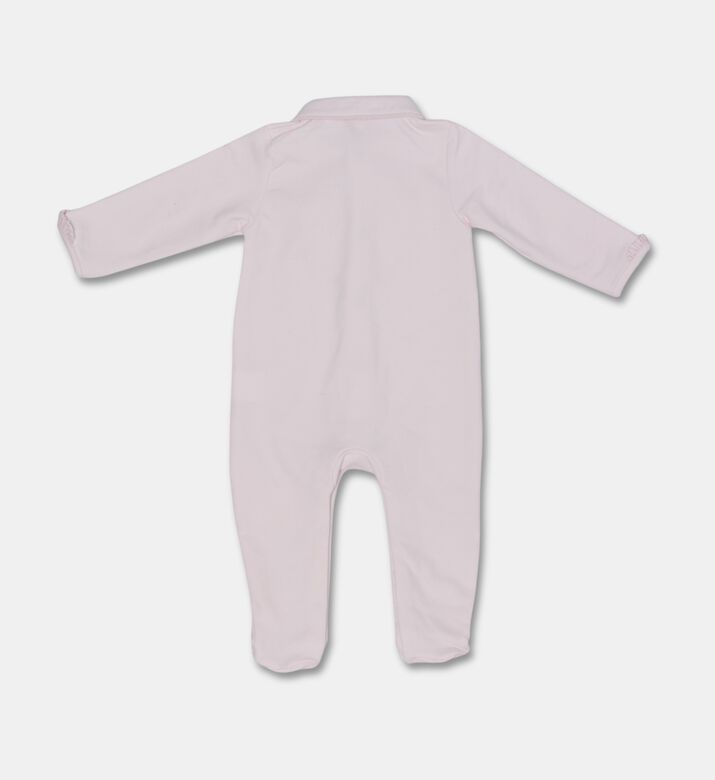 My First Collection Bear-appliqu&eacute; Footed Baby Romper, Pink, 3m, Packshot View