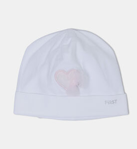 قبعة أطفال بتصميم بشكل قلب