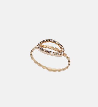 Resizable 18k Gold Diamond Ring