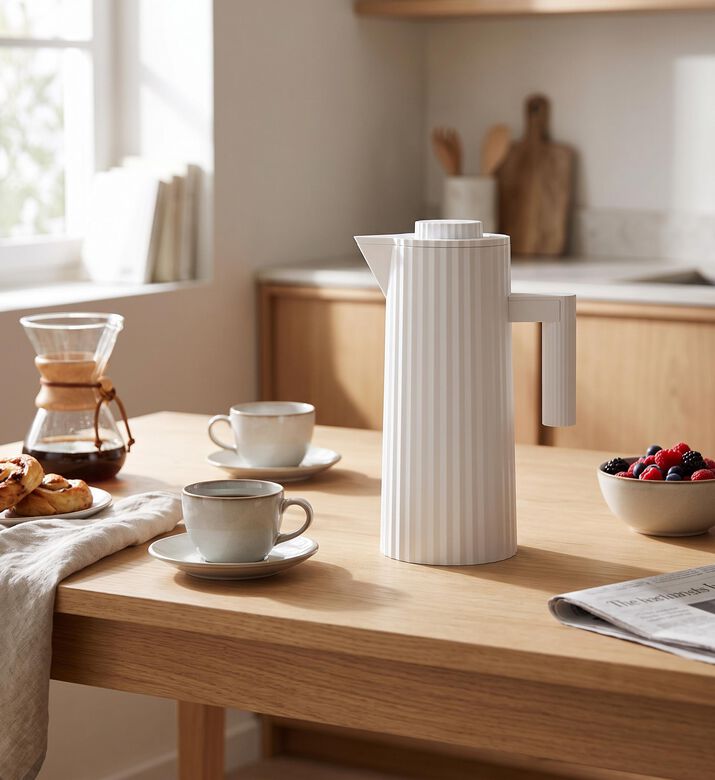 Alessi Pliss&eacute; Thermo Insulated Jug, White, Model View