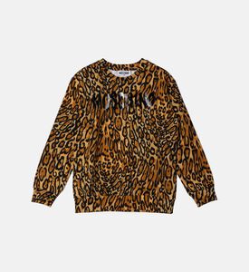 سويت شيرت من القطن بشعار الفهد