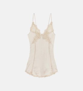 بلوزة دياندرا ساتان مزينة بدانتيل