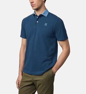 قميص بولو قصير الأكمام مطرز