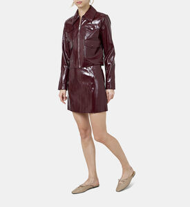 تنورة نوكس جلد لامع