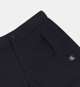 Cotton Embroidered Leg Logo Pants