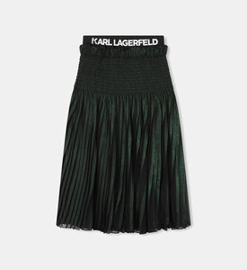 تنورة شيفون بطيات لامعة