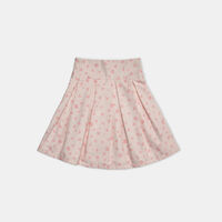 Petals-print Pleated Skirt