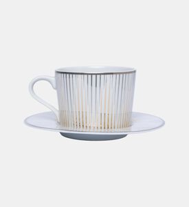 Glint Porcelain Gold Details Tea Cup Saucer Set Glint Porcelain Gold Details Tea Cup Saucer Set