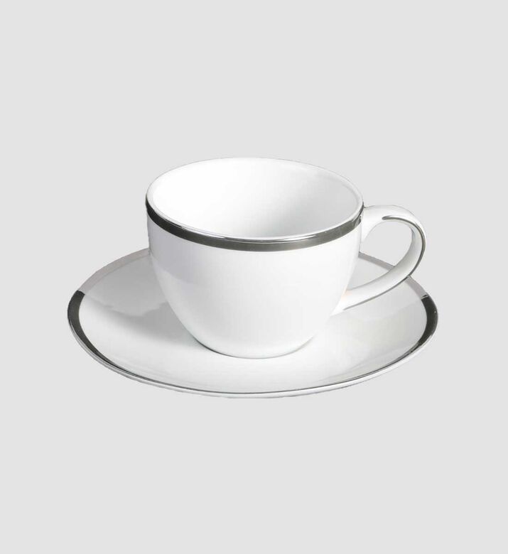 Silver-rimmed Cups 6-piece Set