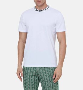 تيشيرت قطن بياقة شعار بيكيه