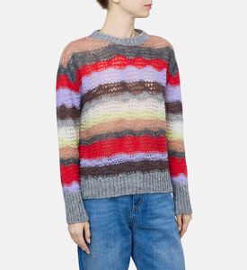 كنزة صوف متعددة الألوان