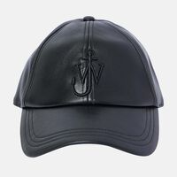 Leather Anchor-logo Baseball Cap