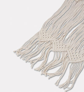 Home Deco and More Bruna Mango Wood Base Hand-knotted Shelf, Packshot View