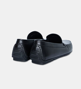 Leather Logo Monogram Loafers