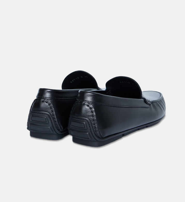 Leather Logo Monogram Loafers