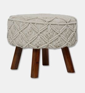 Home Deco and More Locha Hand-knotted Stool, Packshot View