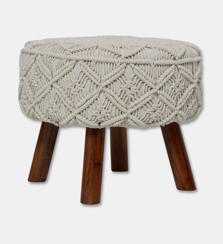 Home Deco and More Locha Hand-knotted Stool, Packshot View