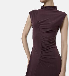 Samsoe Ruched High-neck Maxi Dress, Model View