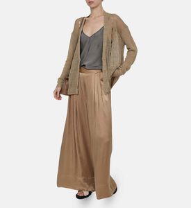 كارديغان بجيوب أمامية وحياكة مفتوحة