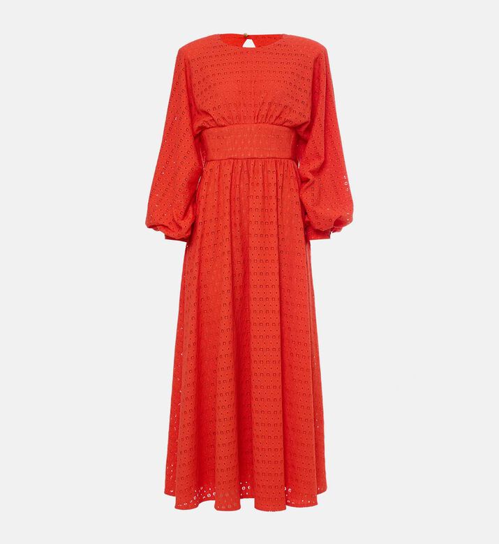 فستان قصير ماتلاسيه بقصة واسعة