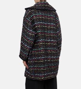 Edward Achour Paris Tweed Double-breasted Coat, Model View