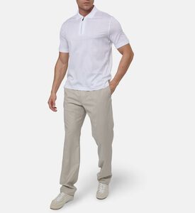Pal Zileri Traditional Knit Slim-fit Polo, White, 54, Model View