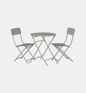 Home Deco and More Pipa Table Chairs Bistro Set, Light-green, Packshot View