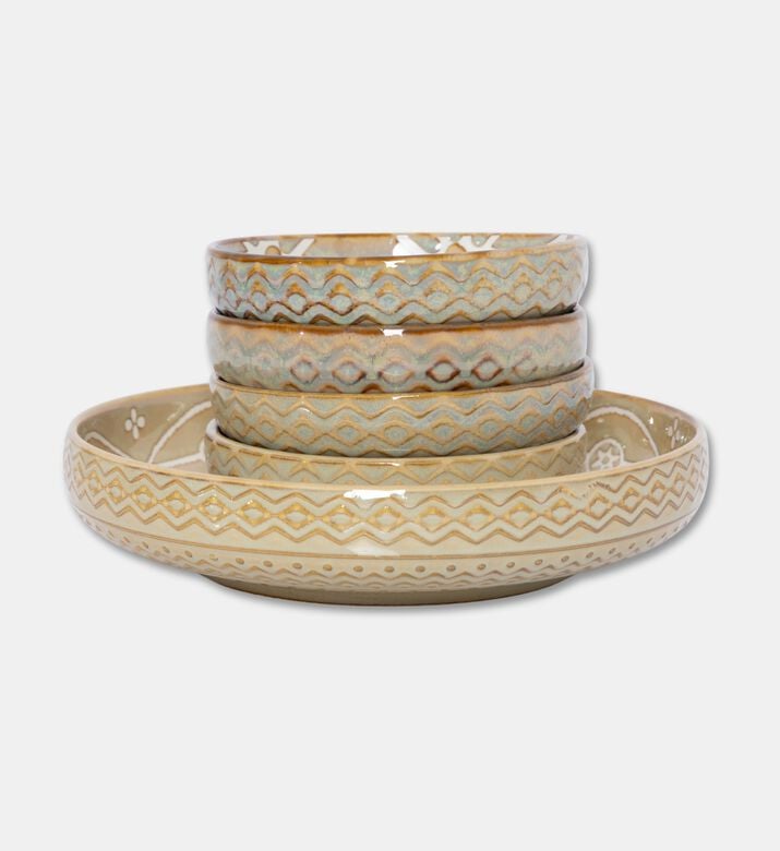 Home Deco and More Vintage Kafuh 5-piece Rice Bowl Set, Packshot View