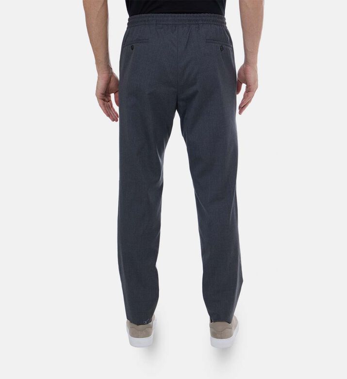 Virgin Wool Elastic Waistband Pants