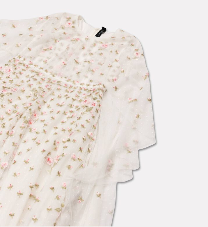 Needle & Thread Dress Bloom, White, 12y, Packshot View