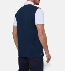 Hackett London Heritage Two-tone Button Placket Polo Shirt, Model View