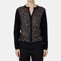Dotted Button-down Cardigan