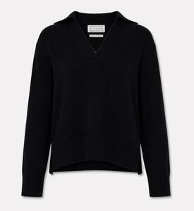 Galeries Lafayette Striped Recycled-cashmere Sweater, Black, Xs, Packshot View