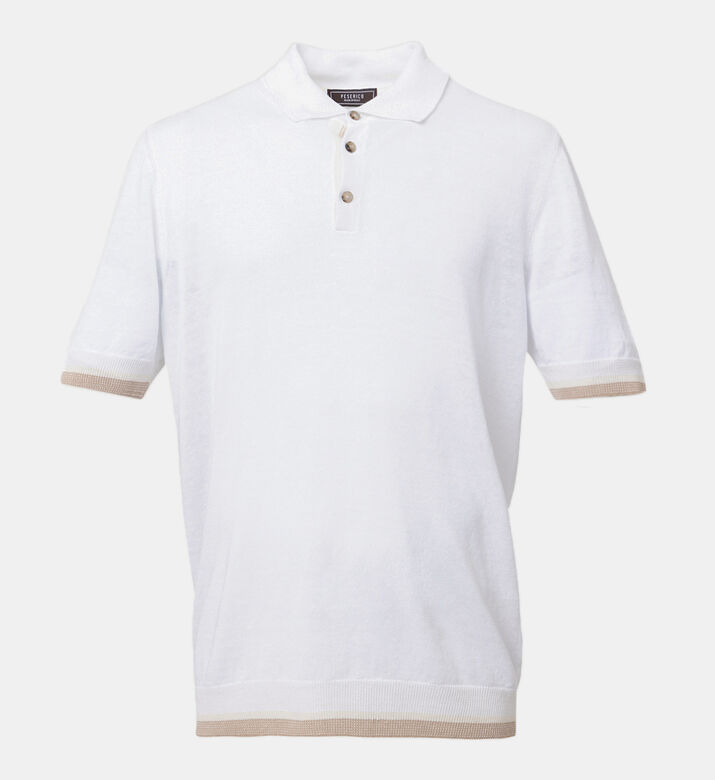 بولو كريب بخيوط قطن وكتان