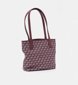 Maya.M Vegan Leather Micro Tote Bag, Burgundy, Packshot View