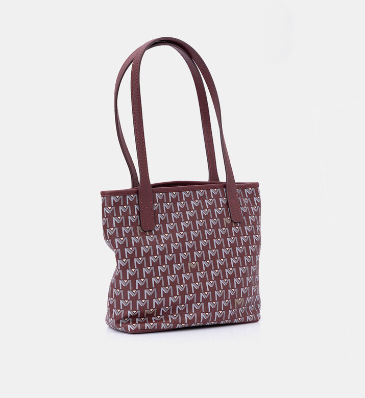 Maya.M Vegan Leather Micro Tote Bag, Burgundy, Packshot View